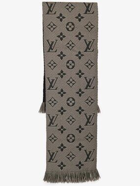 LOUIS VUITTON LOGOMANIA SCARF WOOL SILK BOX + RECEIPT